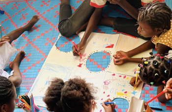 Deltagere på frivilligt ophold i et børnecenter i Senegal