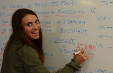 Studerende i praktik i Italien