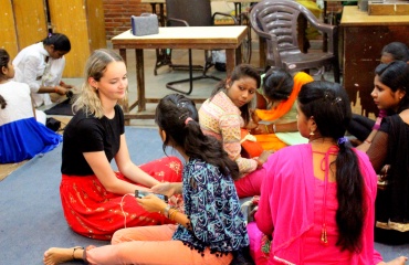 Praktikant på forløb i Indien