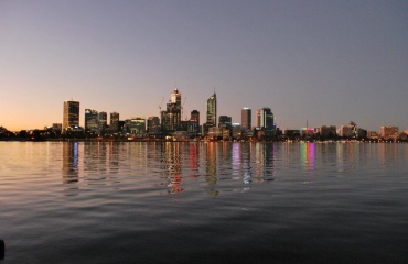 Perths skyline i Australien