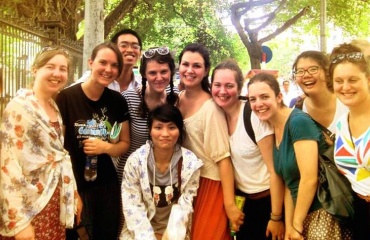 International frivillig i en skole i Hanoi