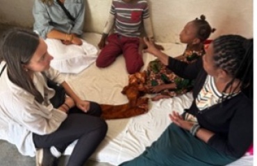 Studerende på humanitært ophold i Tanzania