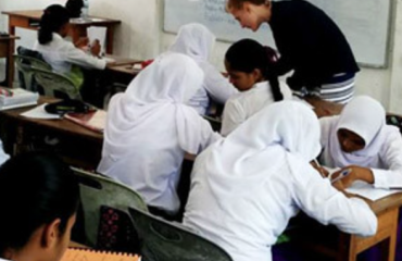 Lektiehjælp på en skole