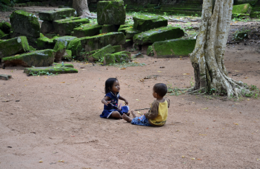 Internationale frivillige i Cambodja