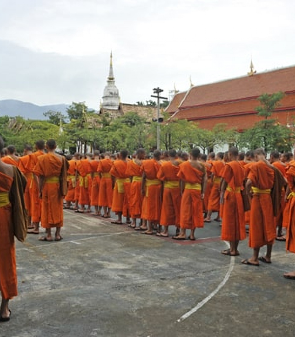 Undervisningsforløb med thailandske buddhistmunke